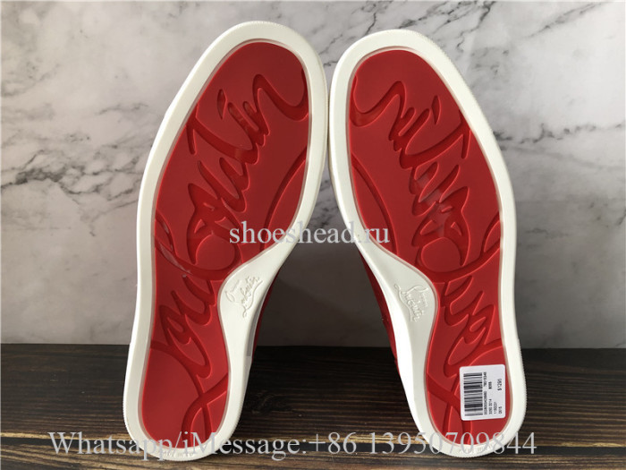 Christian Louboutin Flat High Shoes Red Suede