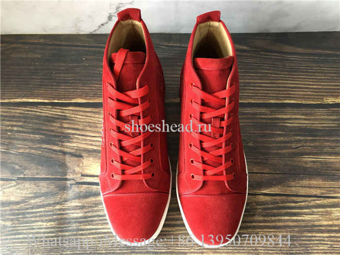 Christian Louboutin Flat High Shoes Red Suede