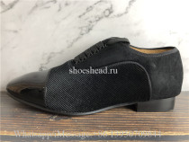 Christian Louboutin Dress Shoes Black Suede Loafer