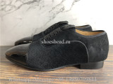 Christian Louboutin Dress Shoes Black Suede Loafer