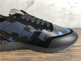 Valentino Camo Runner Shoes Blue Black