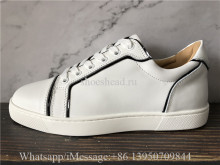 Christian Louboutin Flat Low Top White Black