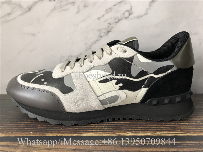 Valentino Garavani Rockrunner Camouflage Laminated Sneaker