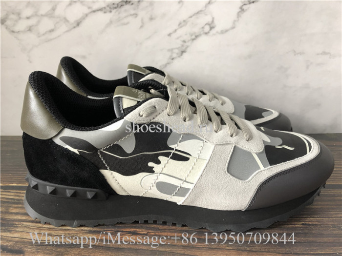 Valentino Garavani Rockrunner Camouflage Laminated Sneaker