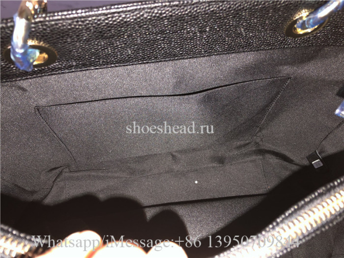 Original Chanel Caviar Leather Grand Shopping Tote Bag