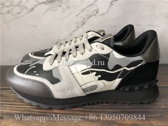 Valentino Garavani Rockrunner Camouflage Laminated Sneaker
