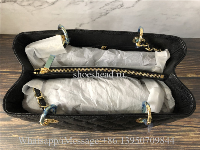 Original Chanel Caviar Leather Grand Shopping Tote Bag