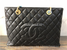 Original Chanel Caviar Leather Grand Shopping Tote Bag