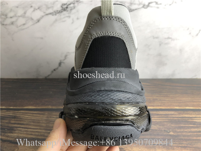 Balenciaga Triple S Clear Sole Trainer Sliver Grey Black