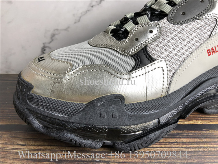 Balenciaga Triple S Clear Sole Trainer Sliver Grey Black