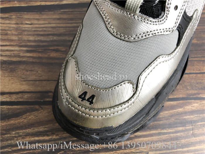 Balenciaga Triple S Clear Sole Trainer Sliver Grey Black