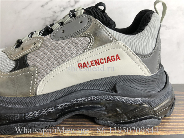 Balenciaga Triple S Clear Sole Trainer Sliver Grey Black