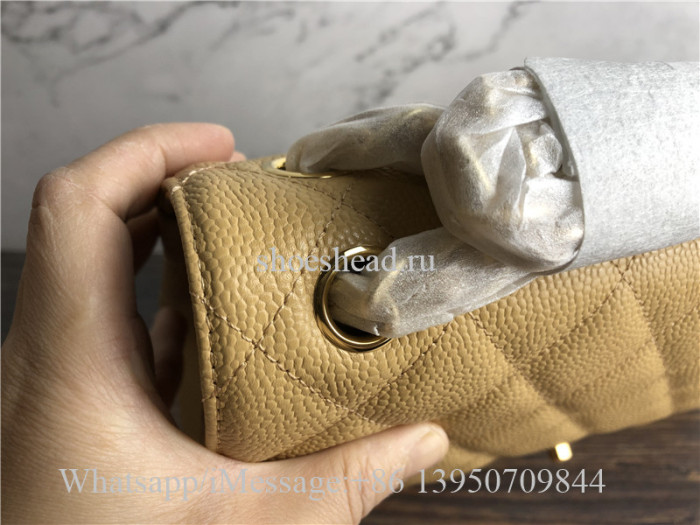 Original Quality Chanel Jumbo Caviar Double Flap Bag Beige 30cm