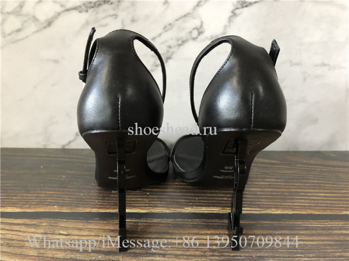 YSL Saint Laurent Patent Opyum 110 Heels Pumps Honed Leather