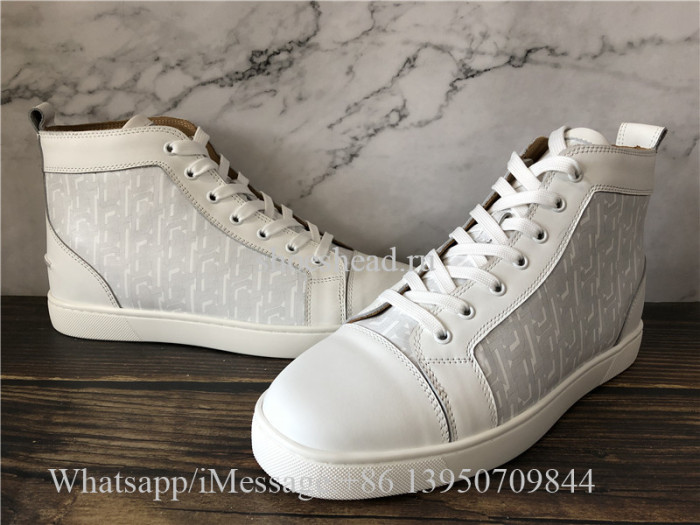 Christian Louboutin Flat High Top Shoes White