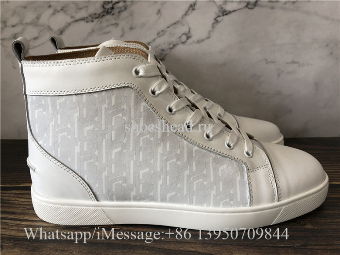 Christian Louboutin Flat High Top Shoes White