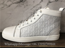 Christian Louboutin Flat High Top Shoes White