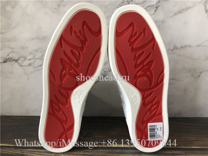 Christian Louboutin Flat High Top Shoes White