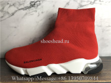 Balenciaga Speed Knit High Top Sneakers Rouge Air Bubble