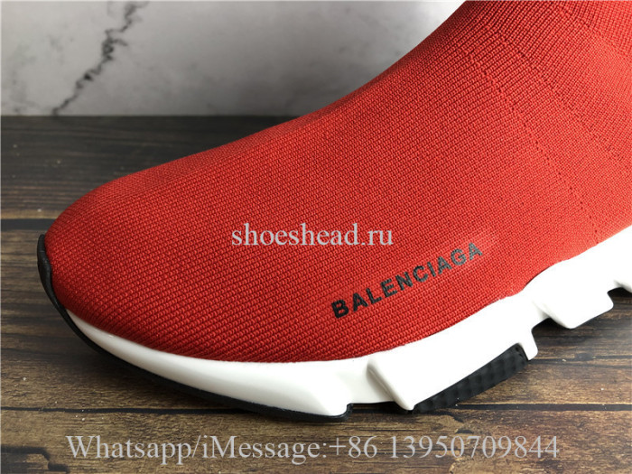 Balenciaga Speed Knit High Top Sneakers Rouge Air Bubble