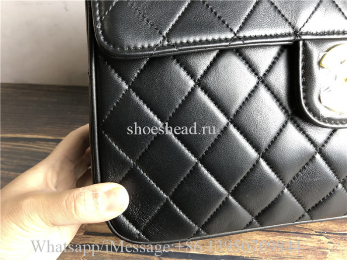 Original Chanel Vintage Classic Double Flap Bag Quilted Lambskin
