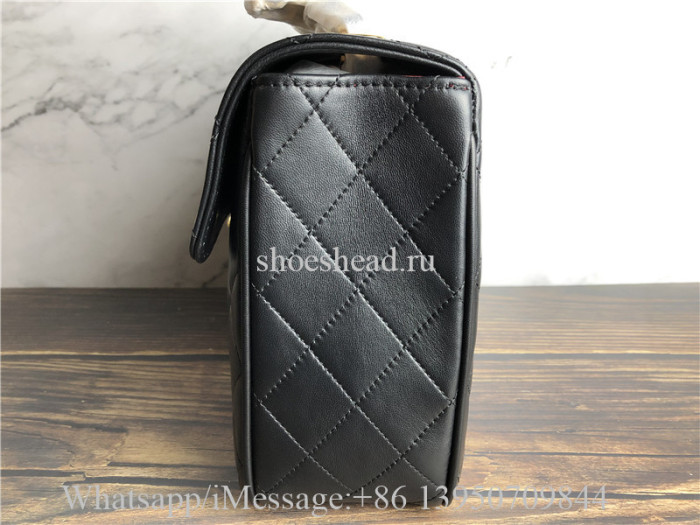 Original Chanel Vintage Classic Double Flap Bag Quilted Lambskin