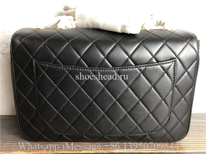 Original Chanel Vintage Classic Double Flap Bag Quilted Lambskin