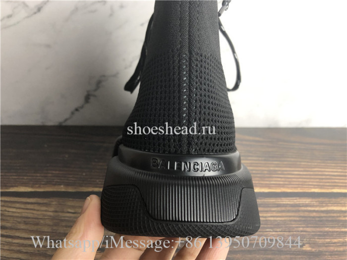 Balenciaga Speed 2.0 Lace Up Sneakers Triple Black
