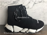 Balenciaga Speed 2.0 Lace Up Sneakers Black White