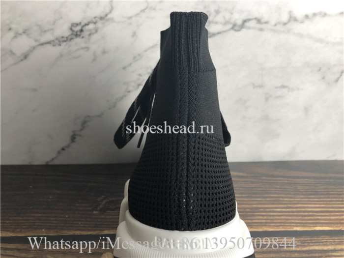 Balenciaga Speed 2.0 Lace Up Sneakers Black White