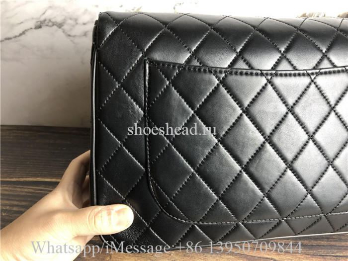 Original Chanel Vintage Classic Double Flap Bag Quilted Lambskin