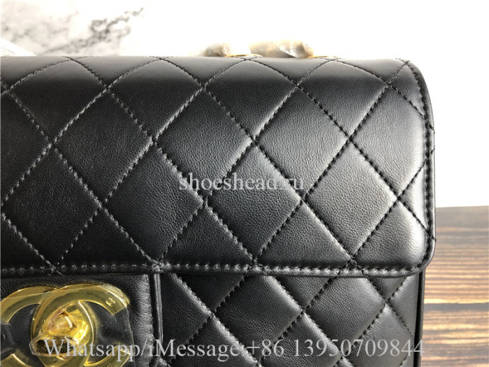 Original Chanel Vintage Classic Double Flap Bag Quilted Lambskin