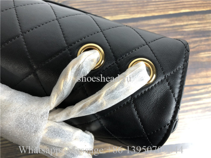 Original Chanel Vintage Classic Double Flap Bag Quilted Lambskin