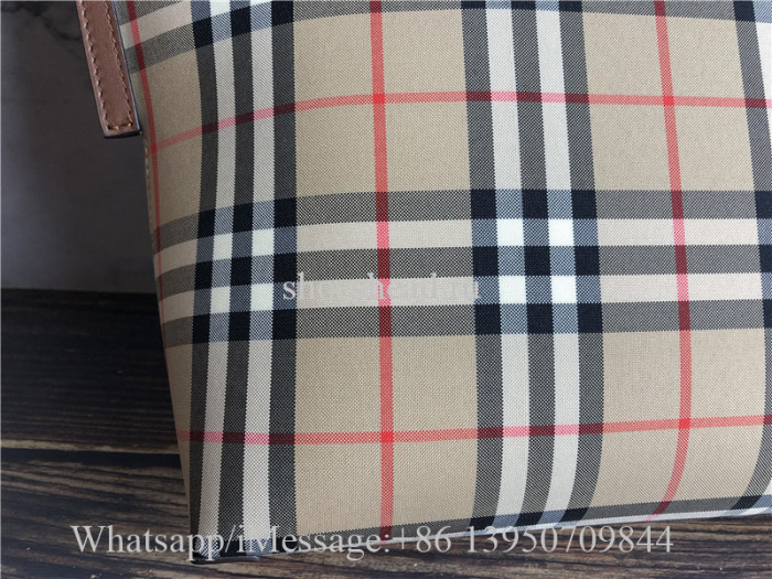 Original Burberry Small Vintage Check Society Top Handle Bag