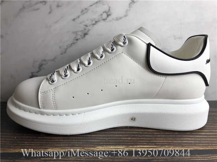 Alexander McQueen Oversized Sneaker White Black Logo