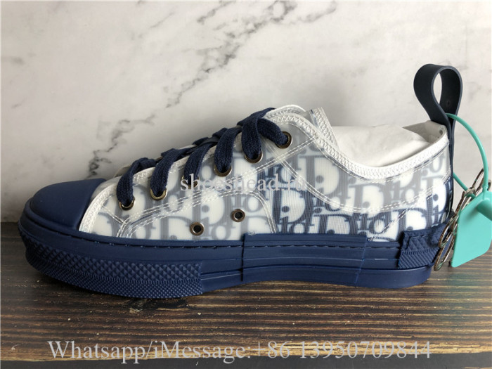 Dior B23 Low Top Sneaker White Blue