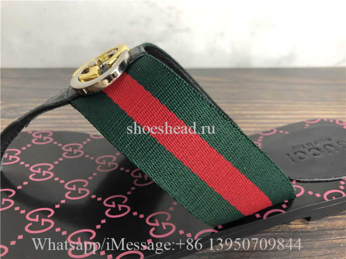 Gucci Kika Web Thong Sandals Flip Flop