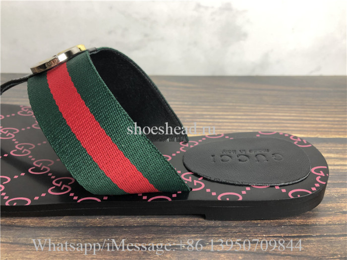 Gucci Kika Web Thong Sandals Flip Flop