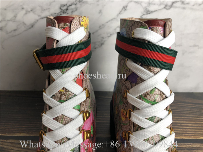 Gucci GG Supreme Flora Ankle Boot