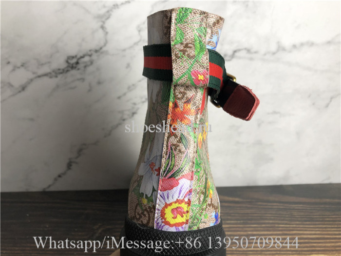 Gucci GG Supreme Flora Ankle Boot