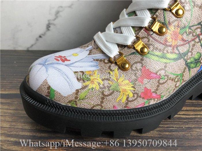 Gucci GG Supreme Flora Ankle Boot