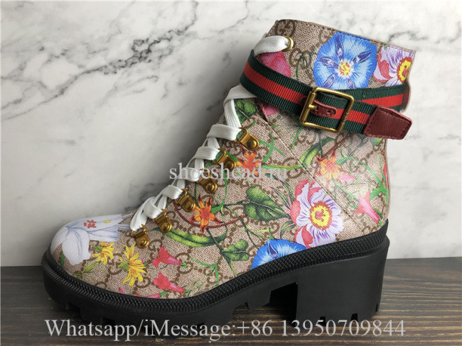 Gucci GG Supreme Flora Ankle Boot