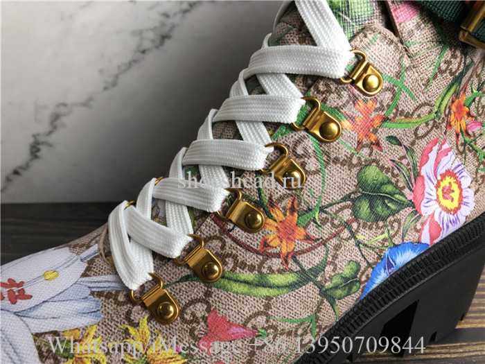 Gucci GG Supreme Flora Ankle Boot