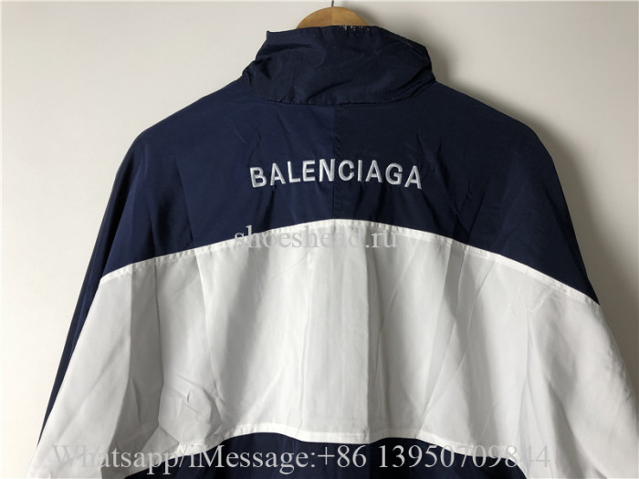 Balenciaga Blue Black Windbreaker Jacket
