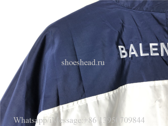 Balenciaga Blue Black Windbreaker Jacket