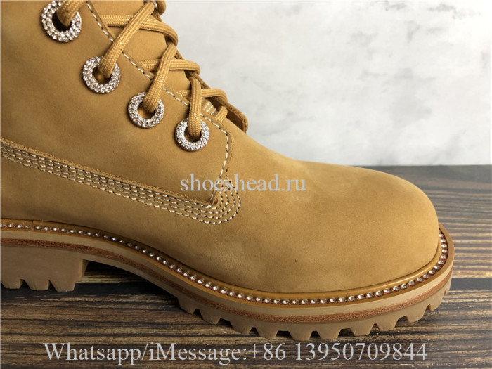 Timberland 6 Jimmy Choo Premium Wheat Swarovski Crystal