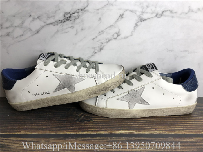 Golden Goose Deluxe Superstar Sneaker White Navy Blue