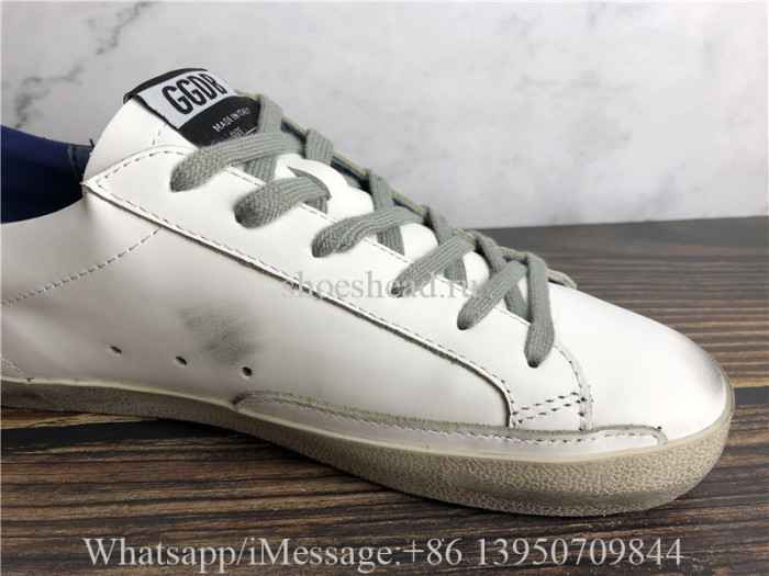 Golden Goose Deluxe Superstar Sneaker White Navy Blue