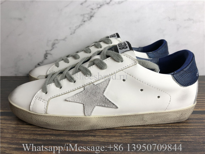 Golden Goose Deluxe Superstar Sneaker White Navy Blue