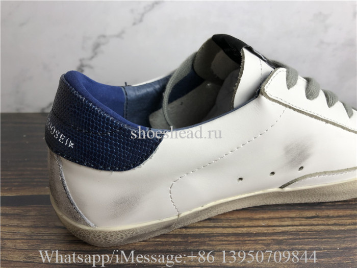 Golden Goose Deluxe Superstar Sneaker White Navy Blue
